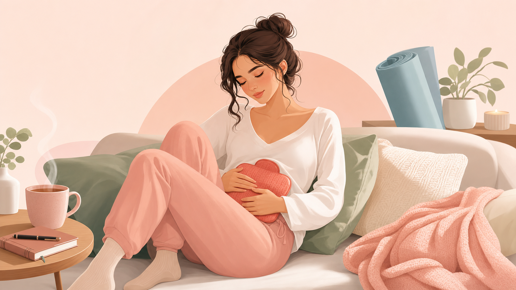 FlowHer article cover: How to ease period pain