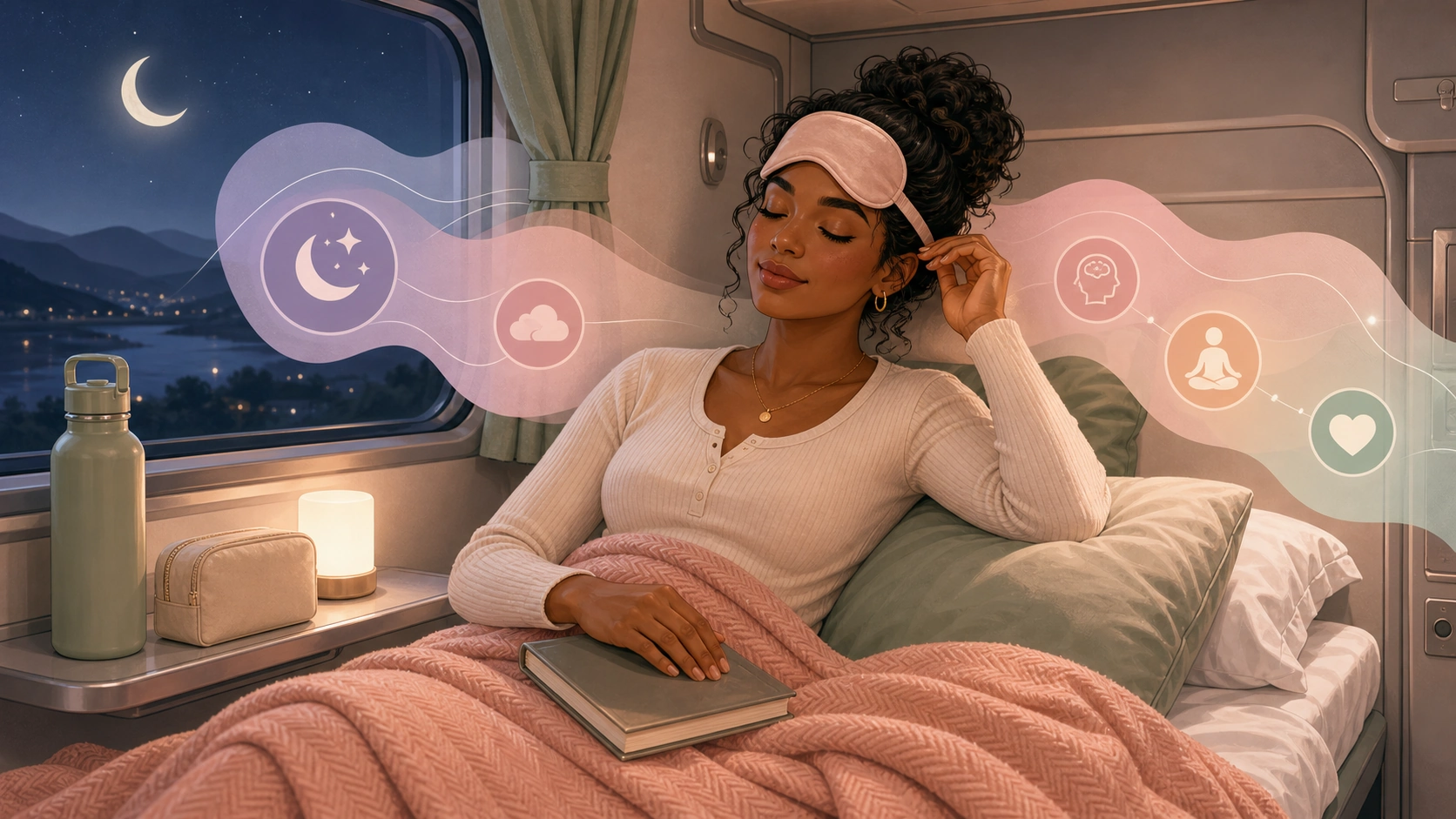 FlowHer article illustration: sleep stages and body recovery