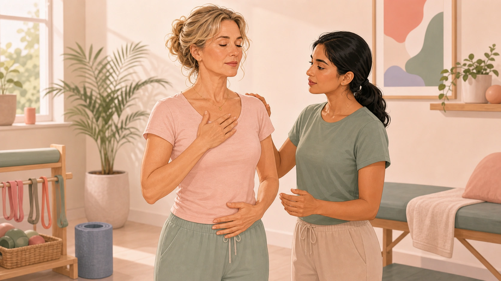 FlowHer article illustration: physical stress in the body